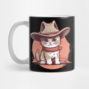 Funny Cat Cowboy Cowgirl Meow Howdy Meowdy Mug